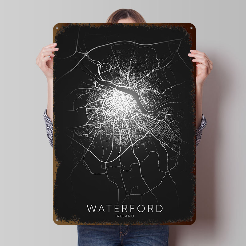 Retro Gaming Ireland - Affiche imprimée Waterford Irlande, Art mural