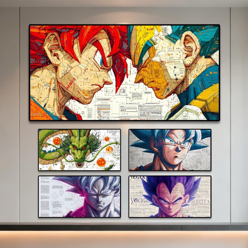 Retro Gaming Art - Affiche d'anime Dragon Ball, affiche de