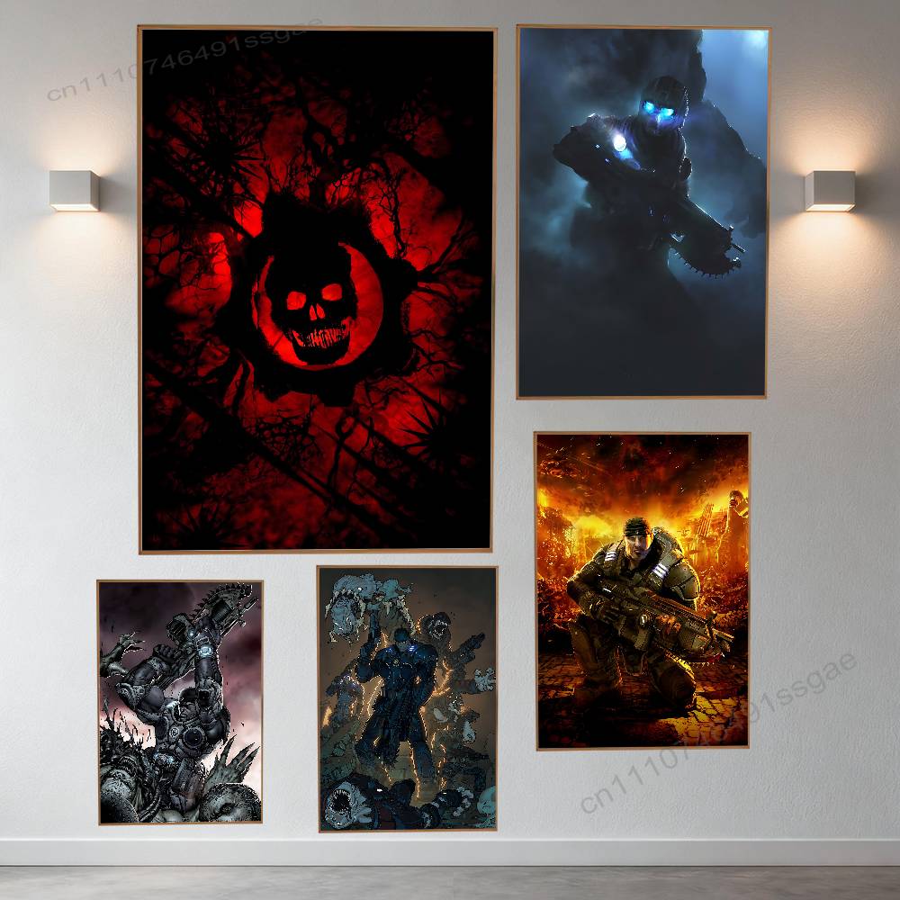 Retro Gaming Art - Affiche de jeu G-Gears of W-War,
