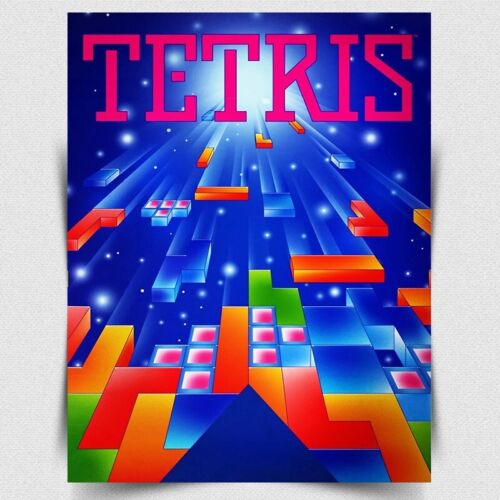 Game Retro Gaming - TETRIS METAL SIGN PLAQUE - Affiche