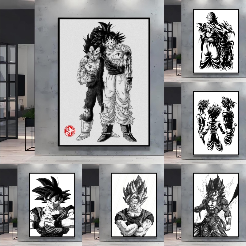 Retro Gaming Art - Affiche d'anime japonais classique Dragon Ball,
