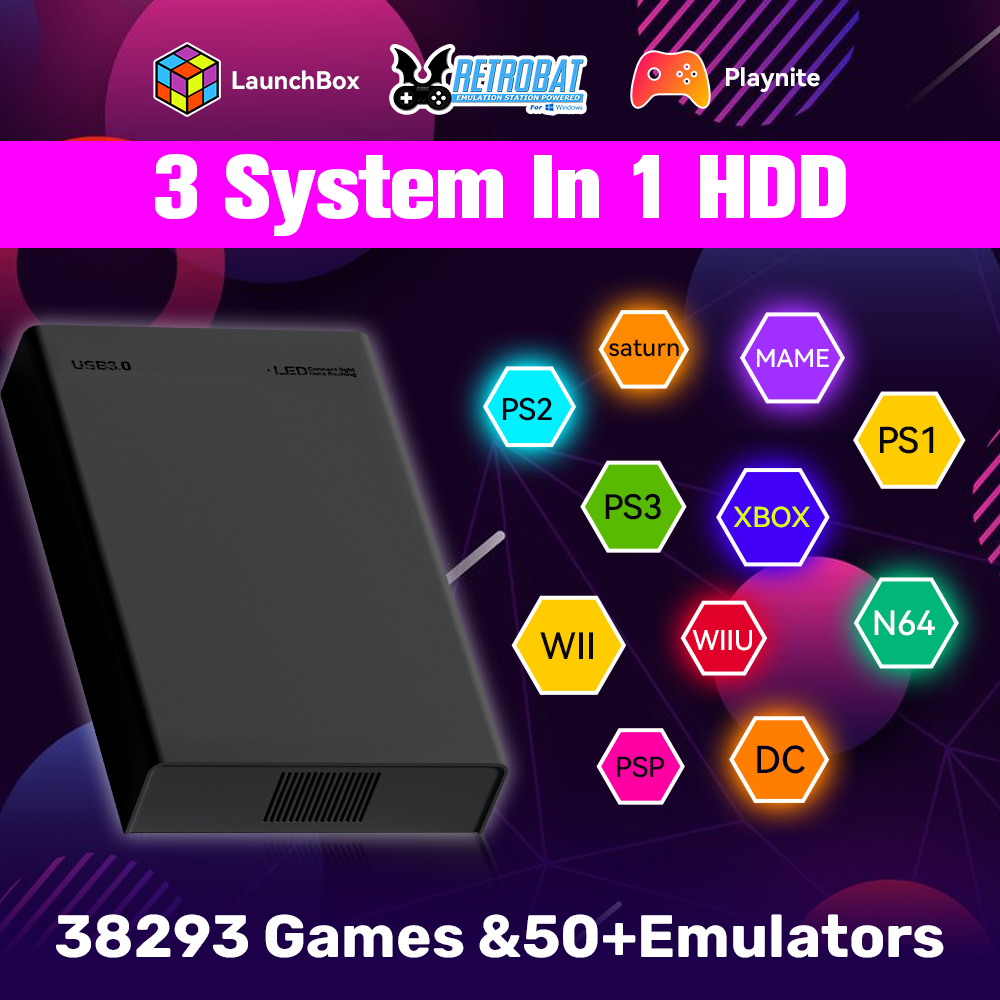 Retro Gaming Play Zone - Console de jeu vidéo HDD rétro