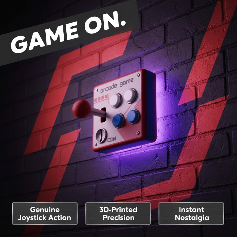 Retro Gaming Gifts - Plaque de boutons de jeu d'arcade