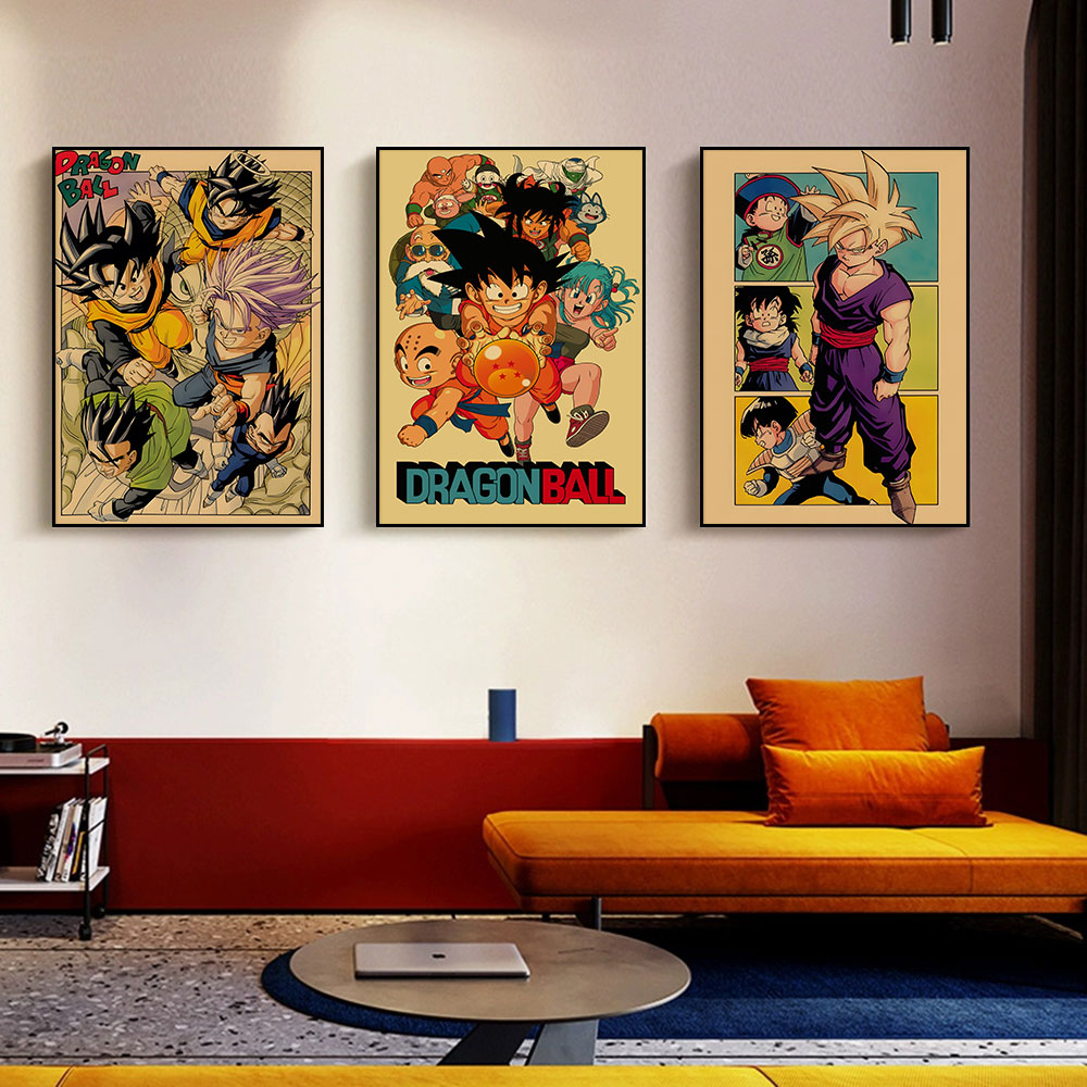Affiches Vintage Dragon Ball,  - Retro Gaming Art avis et prix