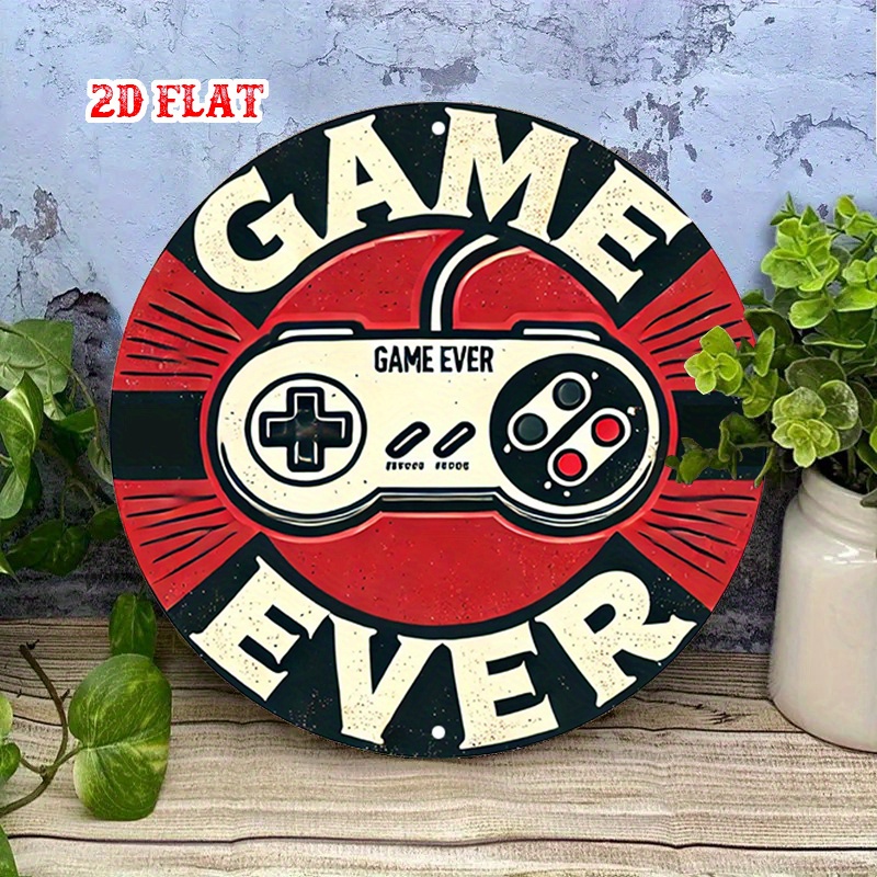 Panneau en aluminium rond rétr - Game Retro Gaming avis et prix