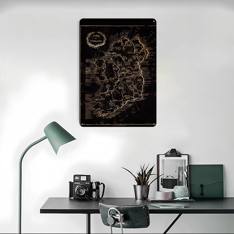 Affiche imprimée Carte d'Irlan - Retro Gaming Ireland avis et prix